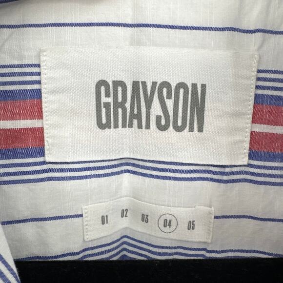 Anthropologie Blouse Grayson Jasmine Hero striped button down Size 4 - Picture 3 of 7